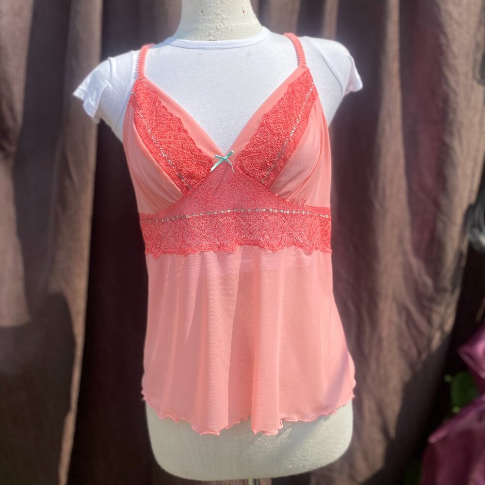 NWT La Vie en Rose Salmon Pink Lingerie Tank – Size XL
